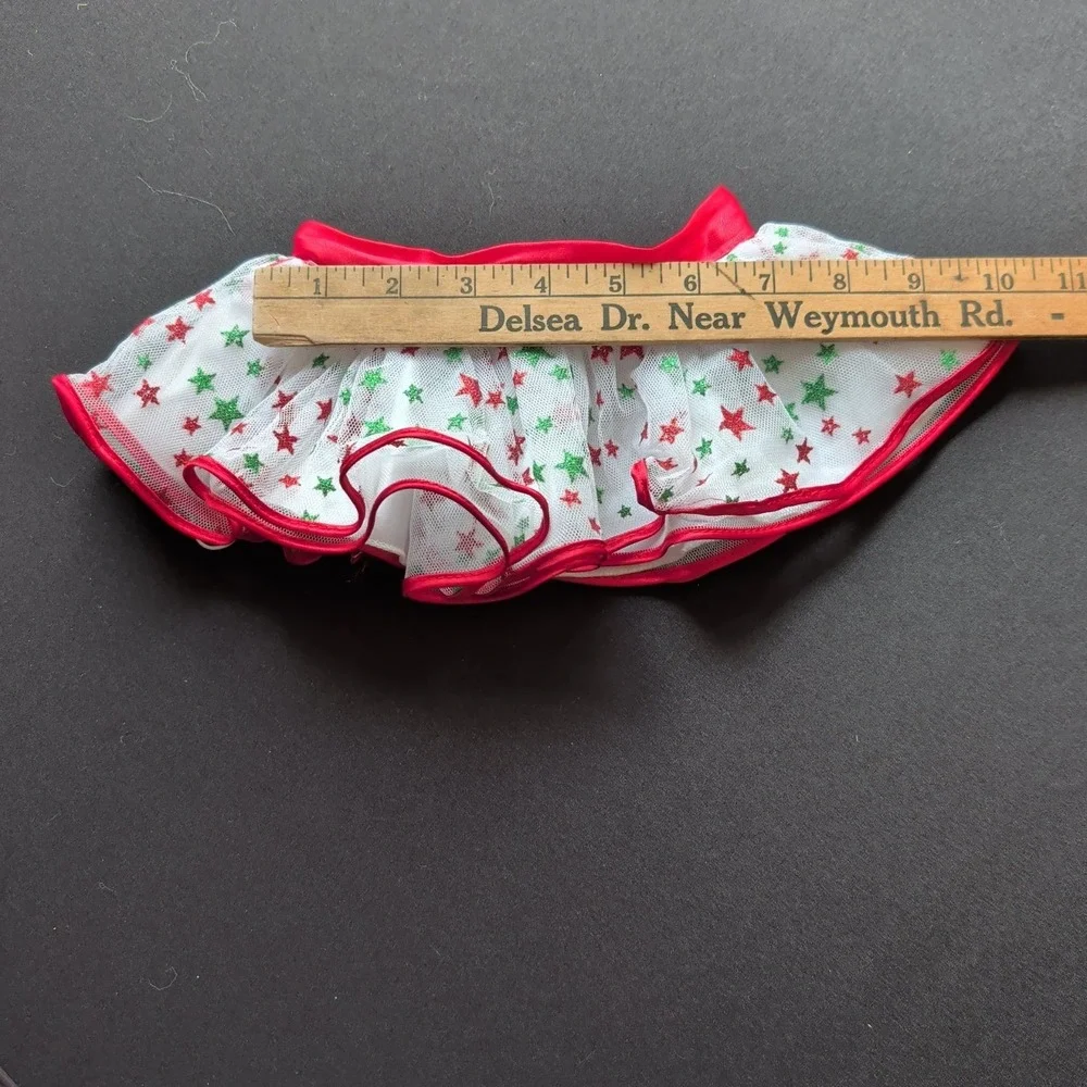 Build A Bear‎ Sweet Christmas Candy Cane Top With Matching Star Tutu Skirt 2012